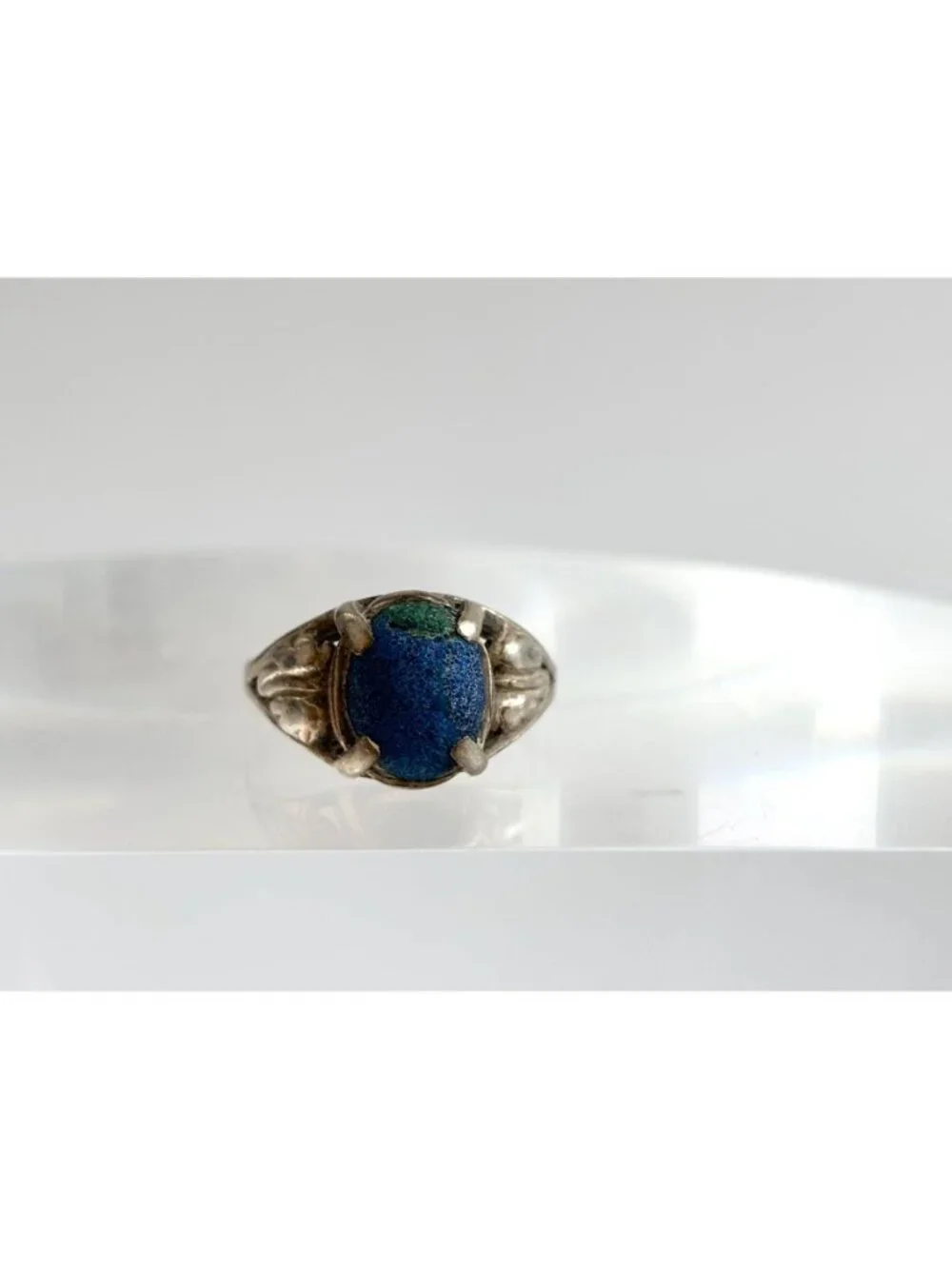 Lapis Lazuli Oval Cabochon Southwest Sterling Silver 925 Vintage Ring - sz 5.5